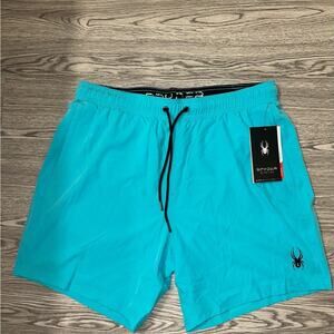 Spyder Men's Swim Trunks in Aqua Blue